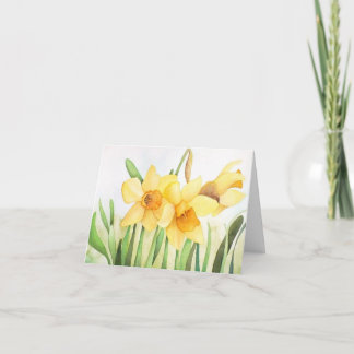 Carte de remerciements de jonquilles