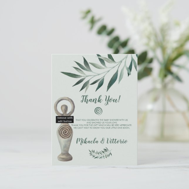 Carte de remerciements de la déesse païenne (Debout devant)