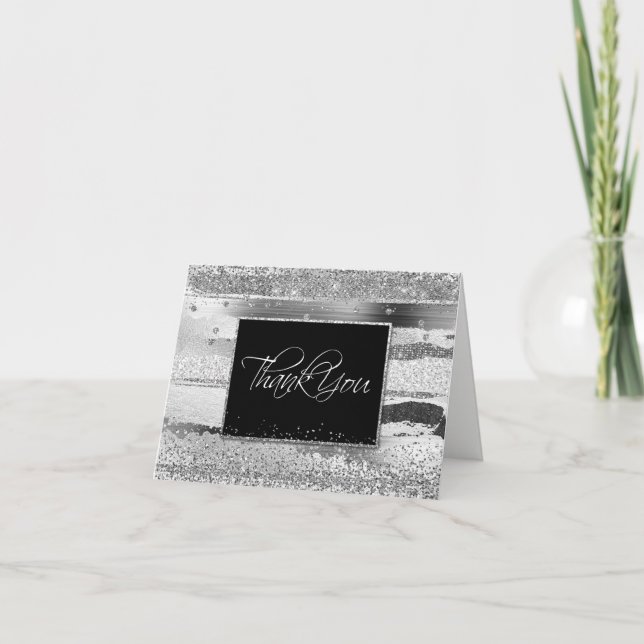 Carte de remerciements de la Glitterie Platine (Devant)
