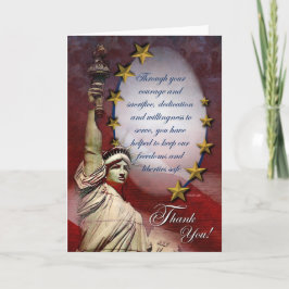 Carte de remerciements de la liberté patriotique