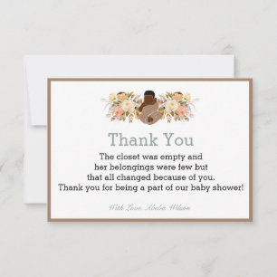 Carte de remerciements de la partie Baby shower af