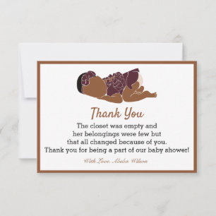 Carte de remerciements de la partie Baby shower af