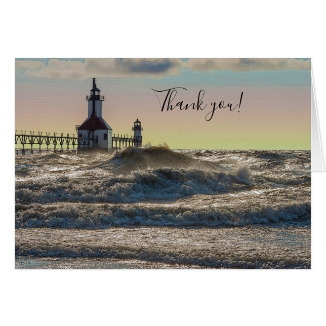 Carte de remerciements de la peinture du phare Sai (Devant Horizontal)
