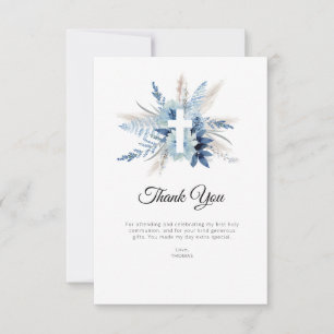 carte de remerciements de la première communion fl
