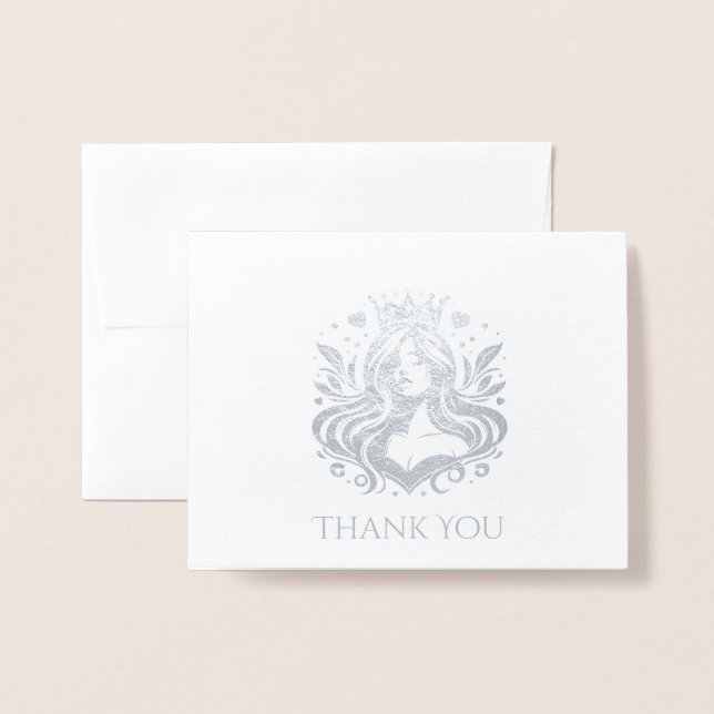 Carte de remerciements de la reine Pageant (Devant avec enveloppe)