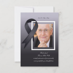 Carte de remerciements de la sympathie photo du ru