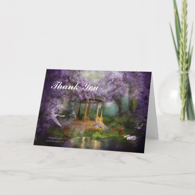 Carte de remerciements de lac wisteria (Devant)