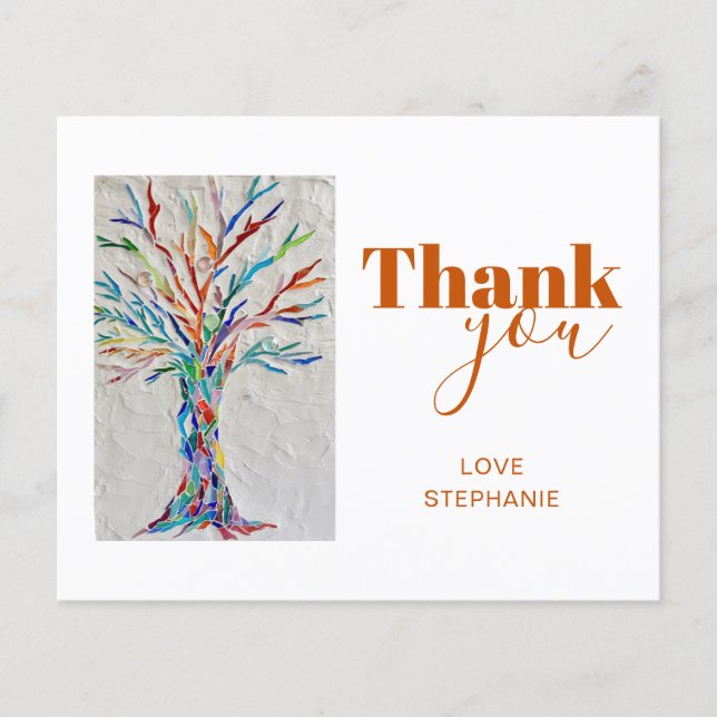 Carte de remerciements de l'arbre de vie personnal (Devant)