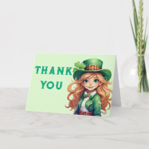 Carte de remerciements de leprechaun irlandais
