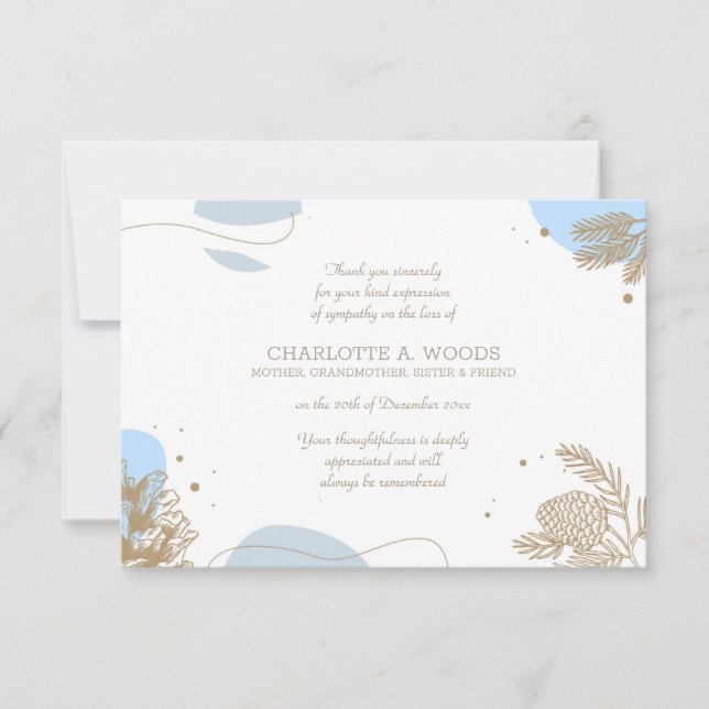 Carte de remerciements de l'hiver (Devant)