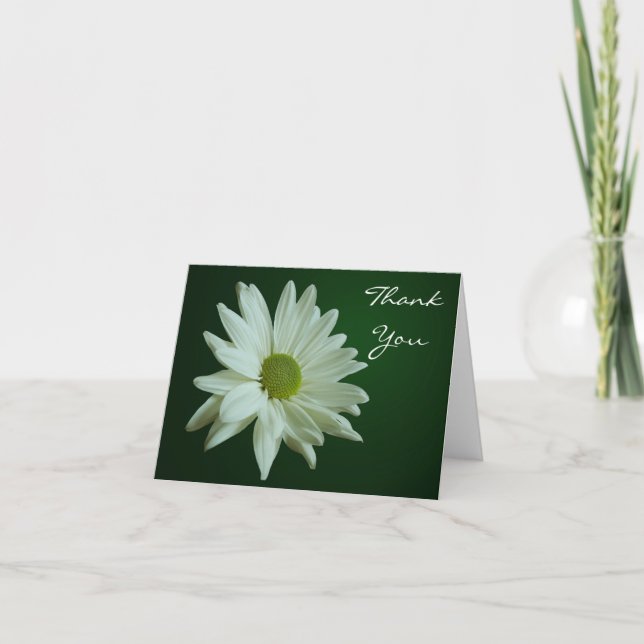 Carte de remerciements de marguerite blanche (Devant)