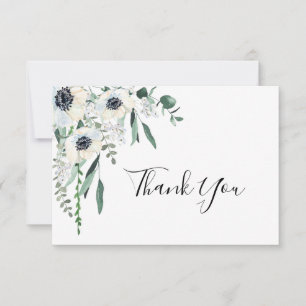 Carte de remerciements de Mariage anemone