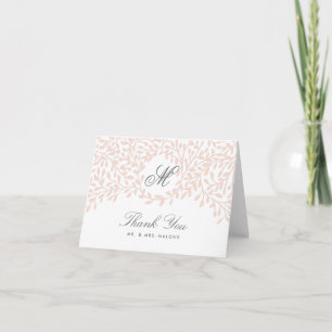 Carte de remerciements de mariage de jardin secret
