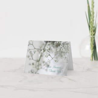 Carte de remerciements de mariage de pureté