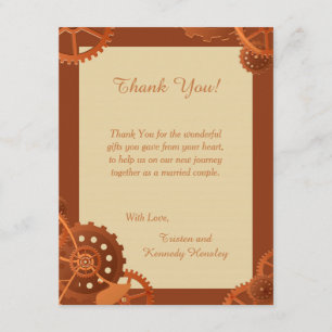 Carte de remerciements de mariage des vitesses 4x5