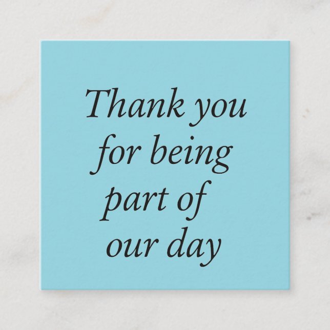 Carte de remerciements de mariage élégant - Concep (Devant)