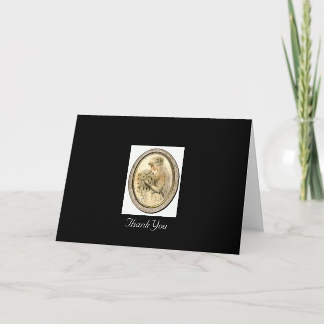 Carte de remerciements de mariage et de Fête des m (Devant)