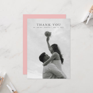 Carte de remerciements de mariage fleur sauvage ro