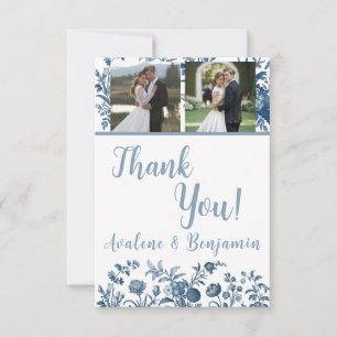 Carte de remerciements de Mariage photo de Toile d