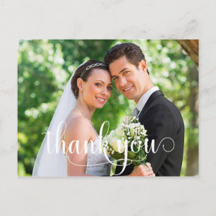 Carte de remerciements de Mariage photo rustique