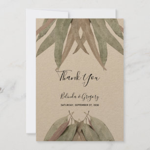 Carte de remerciements de Mariage Russe Eucalyptus