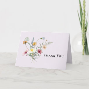 Carte de remerciements de Mariage simple Fleur sau