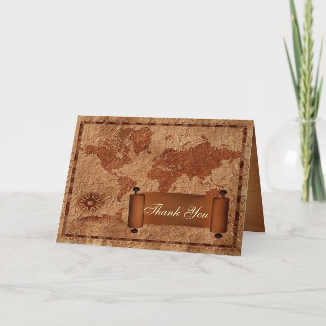 Carte de remerciements de mariage vintage (Devant)