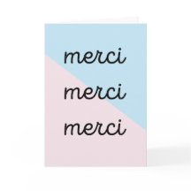 Carte de remerciements de Merci