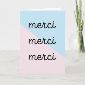 Carte de remerciements de Merci