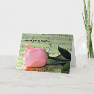 Carte de remerciements de musique mariage