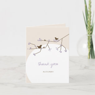 Carte de remerciements de nidification des oiseaux