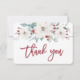 carte de remerciements de Noël blanc