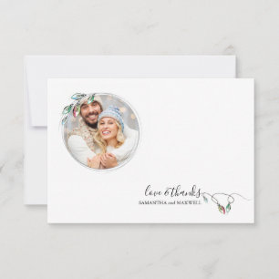 Carte de remerciements de Noël scandinave unique