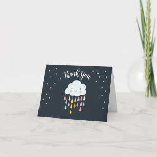 Carte de remerciements de nuage Raindrop Baby show