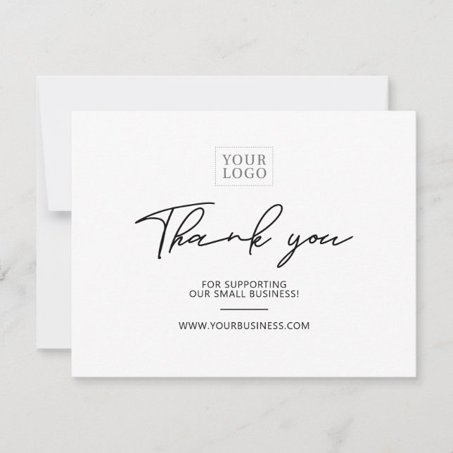 Carte de remerciements de package d'affaires lettr (Devant)