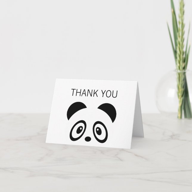 Carte de remerciements de panda (Devant)