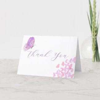 Carte de remerciements de papillons