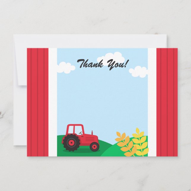 Carte de remerciements de partie d'anniversaire de (Devant)