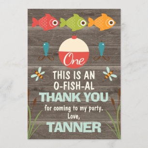 Carte de remerciements de pêche unipolaire