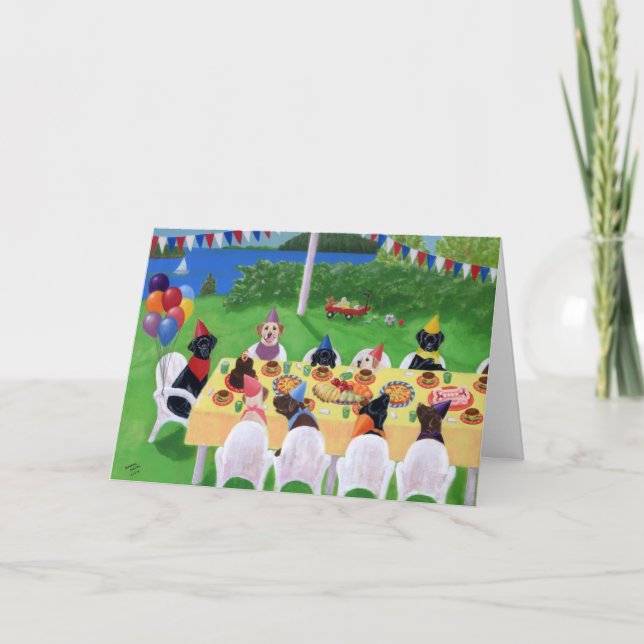 Carte de remerciements de peinture de la fête du L (Devant)