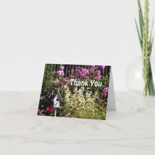 Carte de remerciements de peinture Jardin Fleur