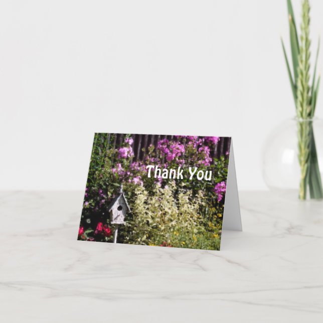 Carte de remerciements de peinture Jardin Fleur (Devant)