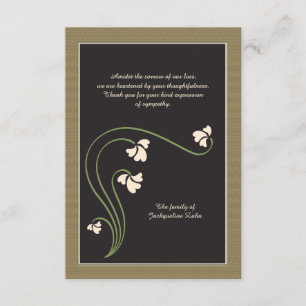 Carte de remerciements de perte