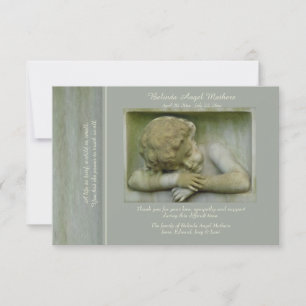 Carte de remerciements de perte d'ange de sommeil