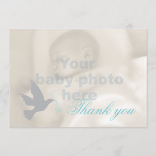 Carte de remerciements de photo de baptême de