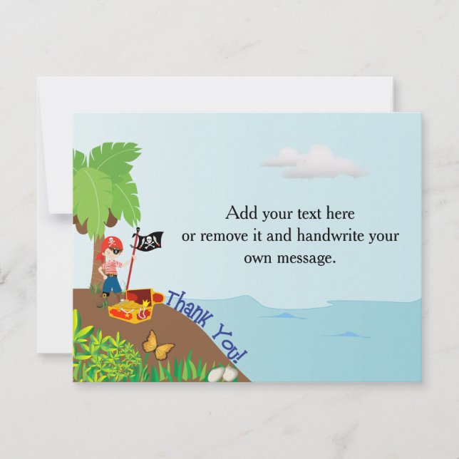 Carte de remerciements de pirate (Devant)