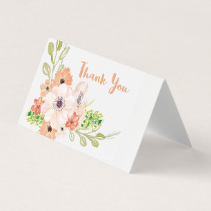 Carte de remerciements de pivoine de pêche