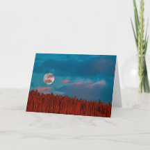 Carte de remerciements de Pleine lune de Yellowsto