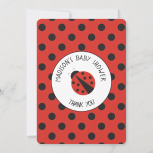 Carte de remerciements de point de Polka Baby show