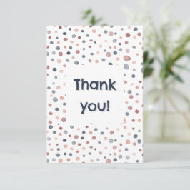 Carte de remerciements de points d'aquarelle Marcu